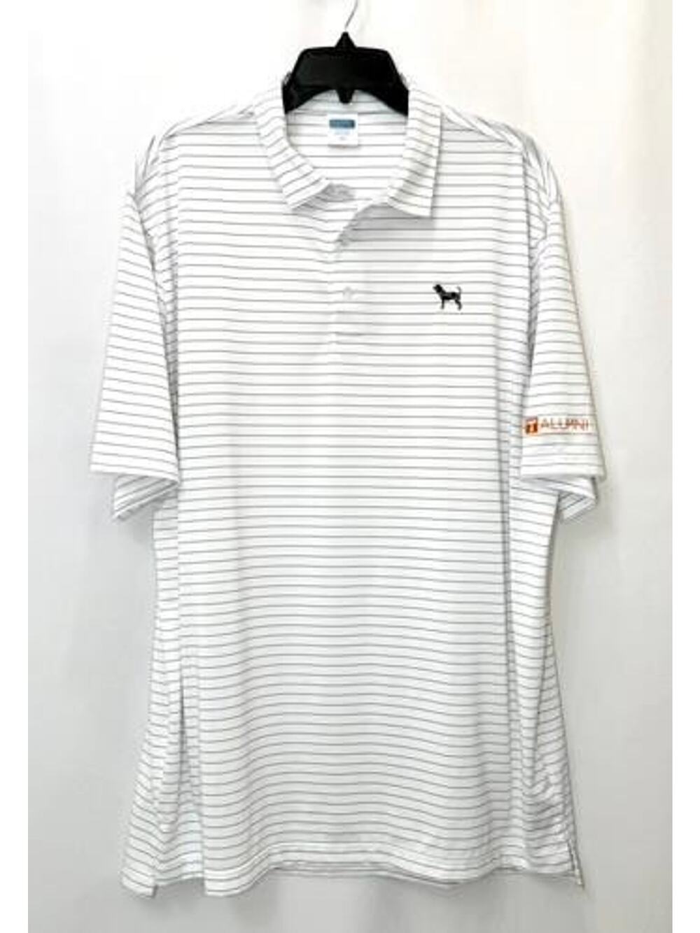 Volunteer Traditions Tennessee Alumni Polo Shirt Mens 2XL White Striped Smokey